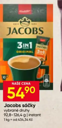 Hruška Jacobs sáčky nabídka