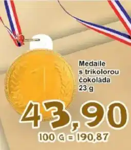 Jip Medaile s trikolorou čokoláda nabídka