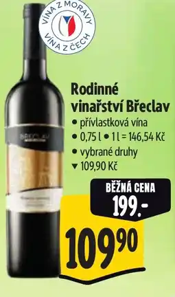 Albert Rodinné vinařství Břeclav nabídka
