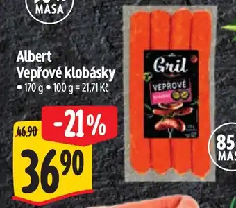 Albert Albert Vepřové klobásky nabídka