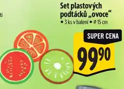 Albert Set plastových podtácků,,ovoce" nabídka