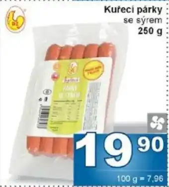 Jip Kuřecí párky se sýrem nabídka