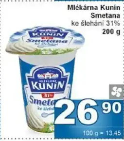 Jip Mlékárna Kunín Smetana nabídka