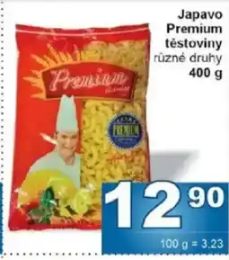 Jip Japavo Premium těstoviny nabídka