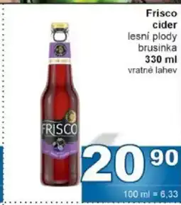 Jip Frisco cider nabídka