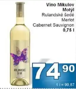 Jip Vino Mikulov Motýl nabídka