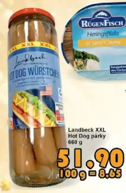 Jip Landbeck XXL Hot Dog párky nabídka