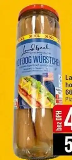 Jip Landbeck hot dog párky XXL nabídka