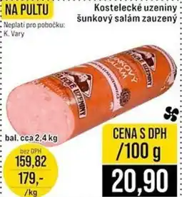 Jip Kostelecké uzeniny šunkový salám zauzený nabídka
