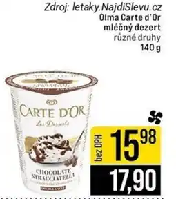 Jip OLMA Carte d'Or mléčný dezert nabídka