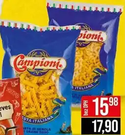 Jip Campioni semolinové těstoviny nabídka