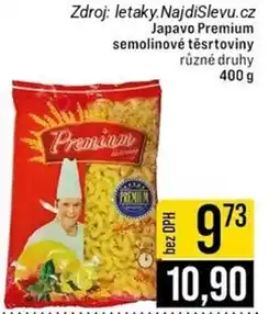 Jip Japavo Premium semolinové těstoviny nabídka