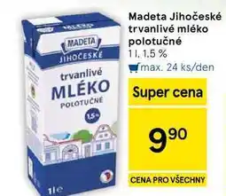 Tesco Madeta Jihočeské trvanlivé mléko nabídka