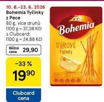 Tesco Bohemia Tyčinky z Pece, 80 g, více druhů nabídka