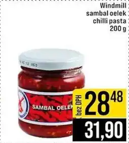 Jip Windmill sambal oelek chilli pasta nabídka