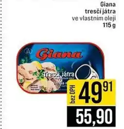 Jip Giana tresčí játra nabídka