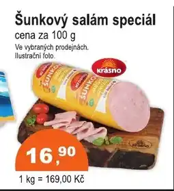 COOP DISKONT Šunkový salám speciál nabídka