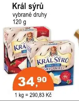 COOP DISKONT Král sýrů vybrané druhy nabídka