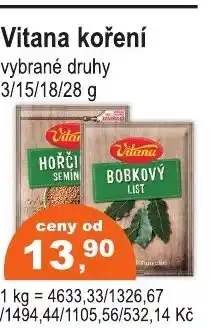 COOP DISKONT Vitana koření nabídka