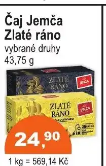COOP DISKONT Čaj Jemča Zlaté ráno nabídka