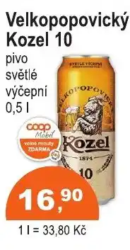 COOP DISKONT Velkopopovický Kozel 10 nabídka