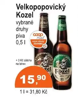 COOP DISKONT Velkopopovický Kozel nabídka