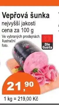 COOP DISKONT Vepřová šunka nabídka