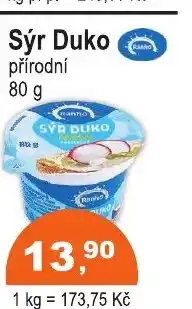 COOP DISKONT Sýr Duko přírodní nabídka