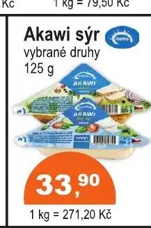 COOP DISKONT Akawi sýr vybrané druhy nabídka