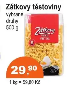 COOP DISKONT Zátkovy těstoviny nabídka
