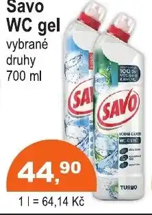 COOP DISKONT Savo WC gel vybrané druhy nabídka