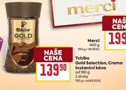 Billa Tchibo Gold Selection, Crema Instantní káva nabídka