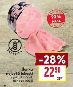 Billa Šunka nejvyšší jakosti nabídka