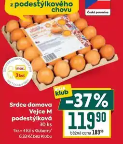 Billa Srdce domova Vejce M podestýlková nabídka