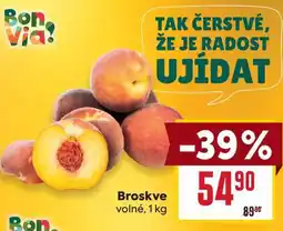 Billa Broskve volné 1 kg nabídka
