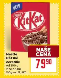 Billa Nestlé Dětské cereálie nabídka