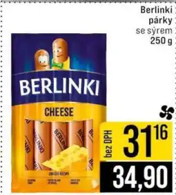 Jip Berlínki párky se sýrem nabídka