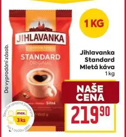 Billa Jihlavanka Standard mletá káva nabídka