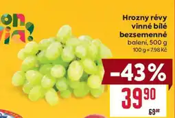 Billa Hrozny révy vinné bílé bezsemenné nabídka