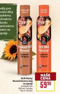 Billa Grill Party Slunečnicový olej ve spreji nabídka