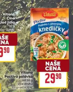 Billa Vitana Poctivá polévka nabídka