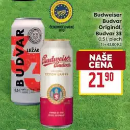 Billa Budweiser Budvar Original Budvar 33 nabídka