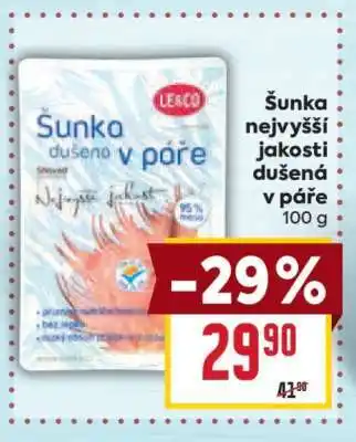 Billa Šunka nejvyšší jakosti dušená v páře nabídka