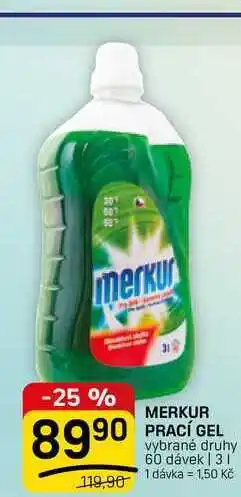 Flop MERKUR PRACÍ GEL vybrané druhy 60 dávek nabídka