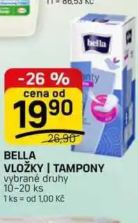 Flop BELLA VLOŽKY | TAMPONY vybrané druhy 10-20 ks nabídka