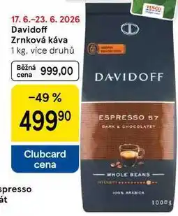 Tesco Davidoff Zrnková káva, 1 kg, více druhů nabídka