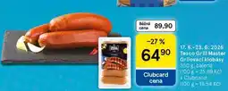 Tesco Tesco Grill Master Grilovací klobásy, 350 g, balená nabídka
