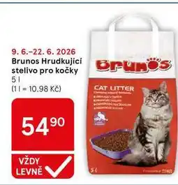Tesco Brunos Hrudkující Bruno stelivo pro kočky nabídka