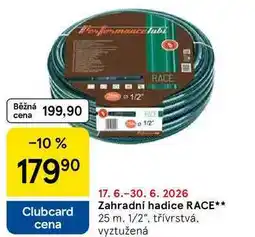 Tesco Zahradní hadice RACE, 25 m. 1/2, třívrstvá. vyztužená nabídka