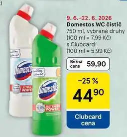 Tesco Domestos WC čistič, 750 ml, vybrané druhy nabídka